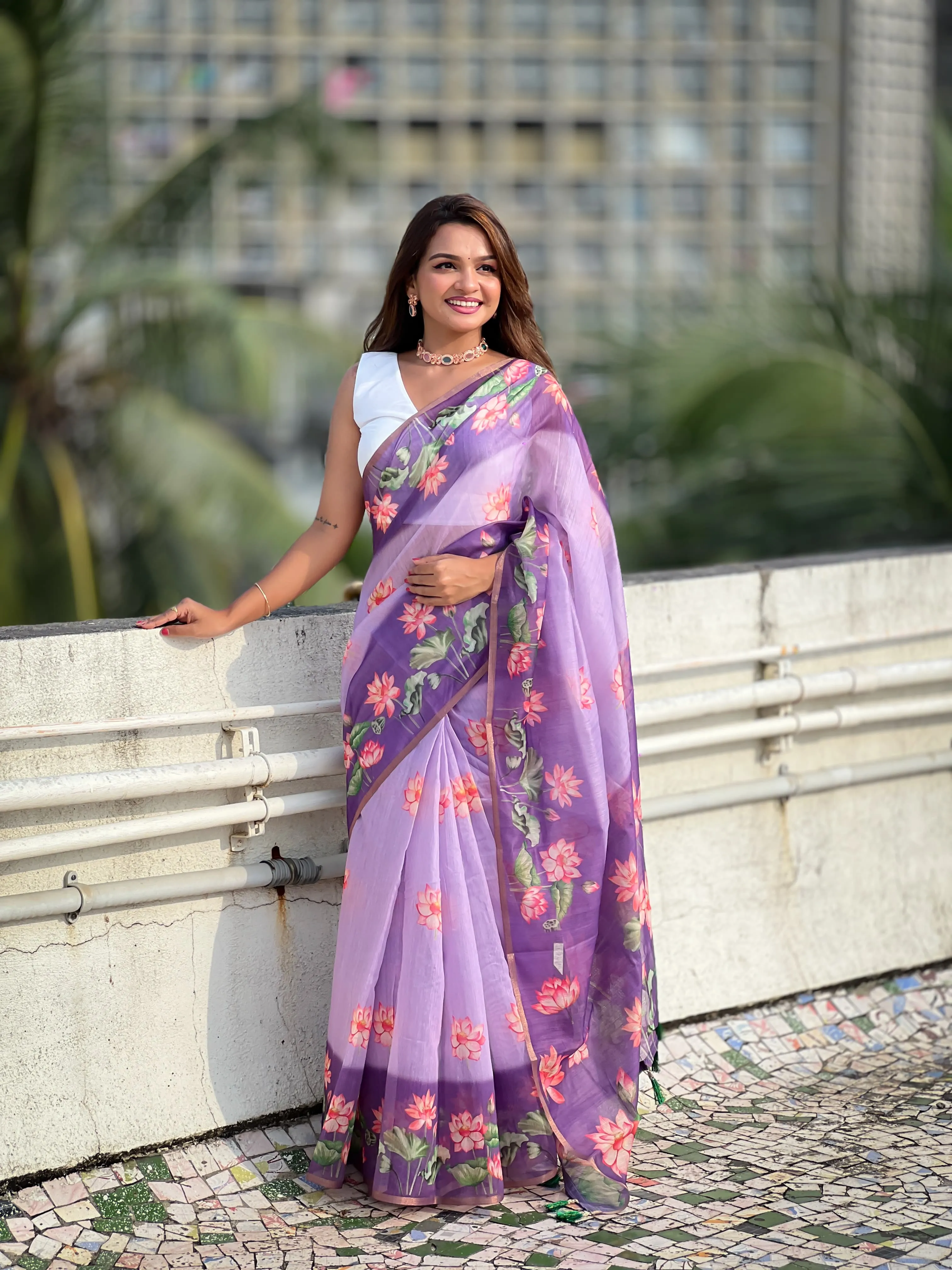 Women's Designer Premium Soft Cotton with Pichwai Prints  Saree